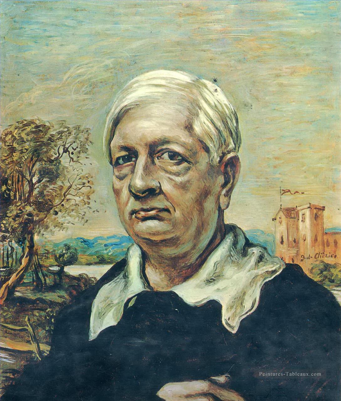 Autoportrait 3 Giorgio de Chirico surréalisme métaphysique Peintures à l'huile